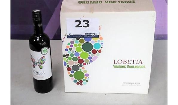 12 flessen biologische wijn Lobetia, Tempranillo 2015